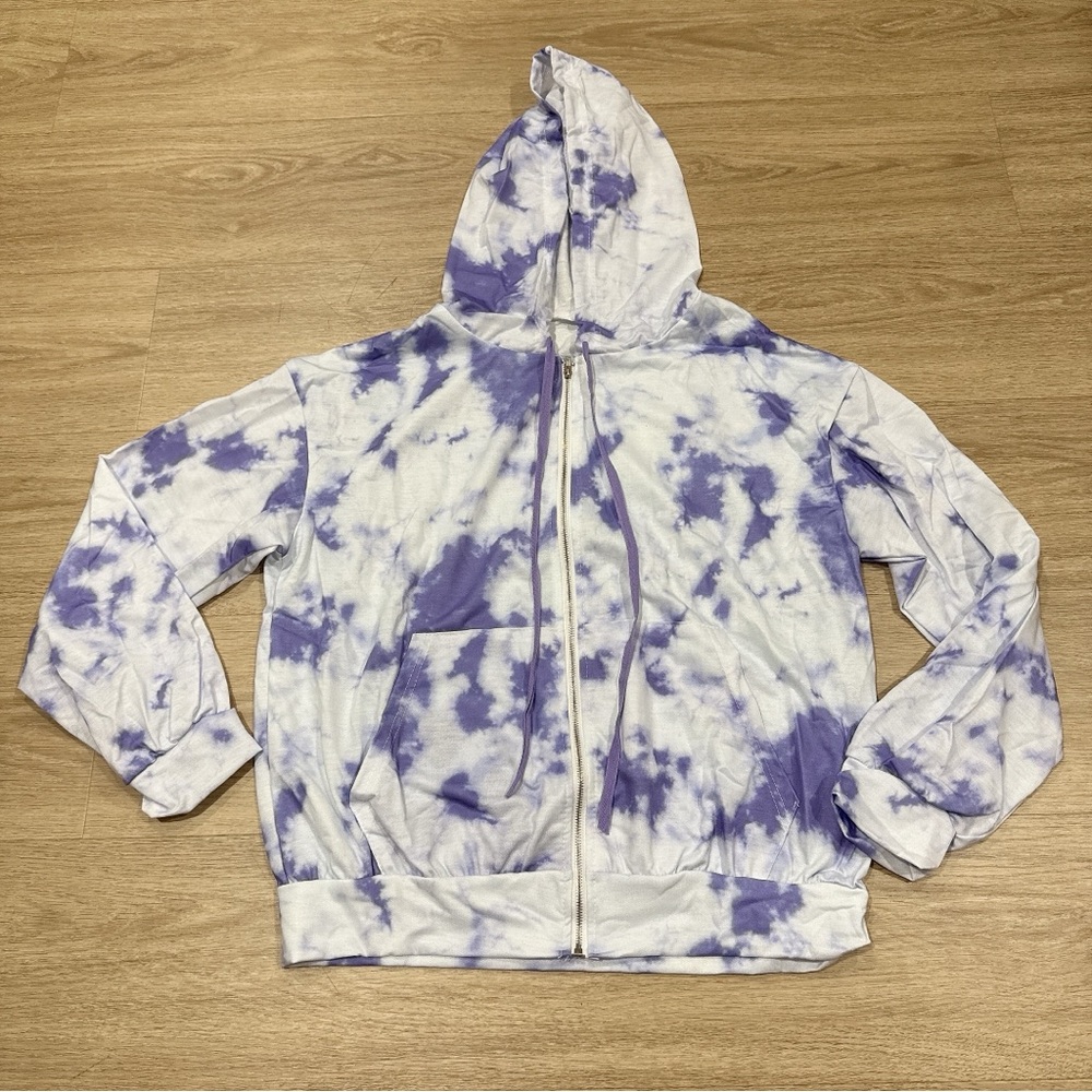 Purple Tie-Dye Women's Hoodie